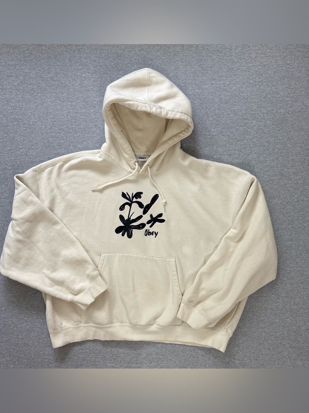 OBEY Clothing Unbleached Ellis Cropped Hoodie - Women's XL (Flawless)